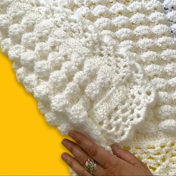 Hand crochet custom made baby blanket - Picture 2 of 16